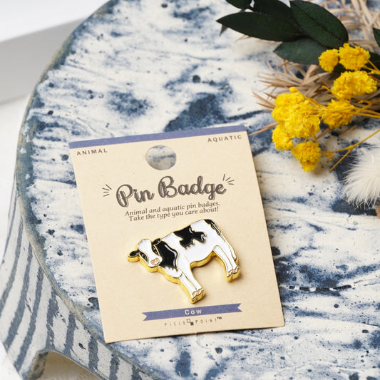Cow Enamel Pin – Cute Farm Animal Badge for Backpacks & Gifts