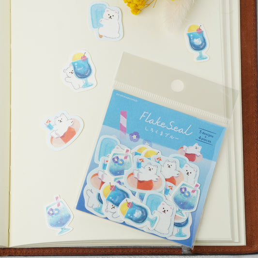 Washi Flake Stickers - Summer Limited Edition Polar Bear