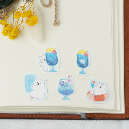 Washi Flake Stickers - Summer Limited Edition Polar Bear