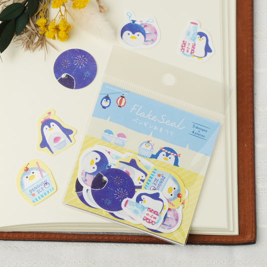 Washi Flake Stickers - Summer Limited Edition Penguin