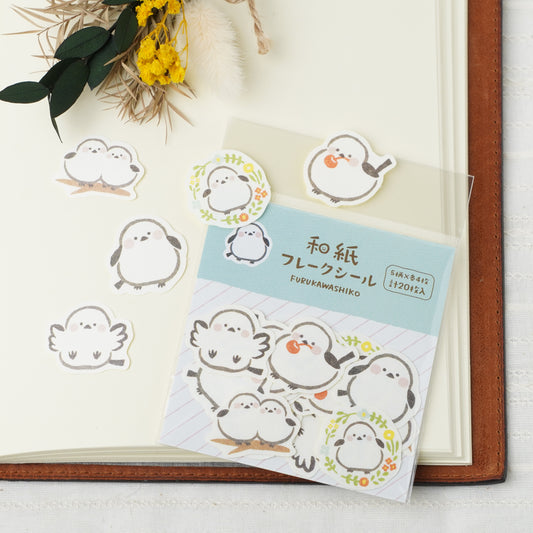 Japanese Washi Flake Stickers - Bird