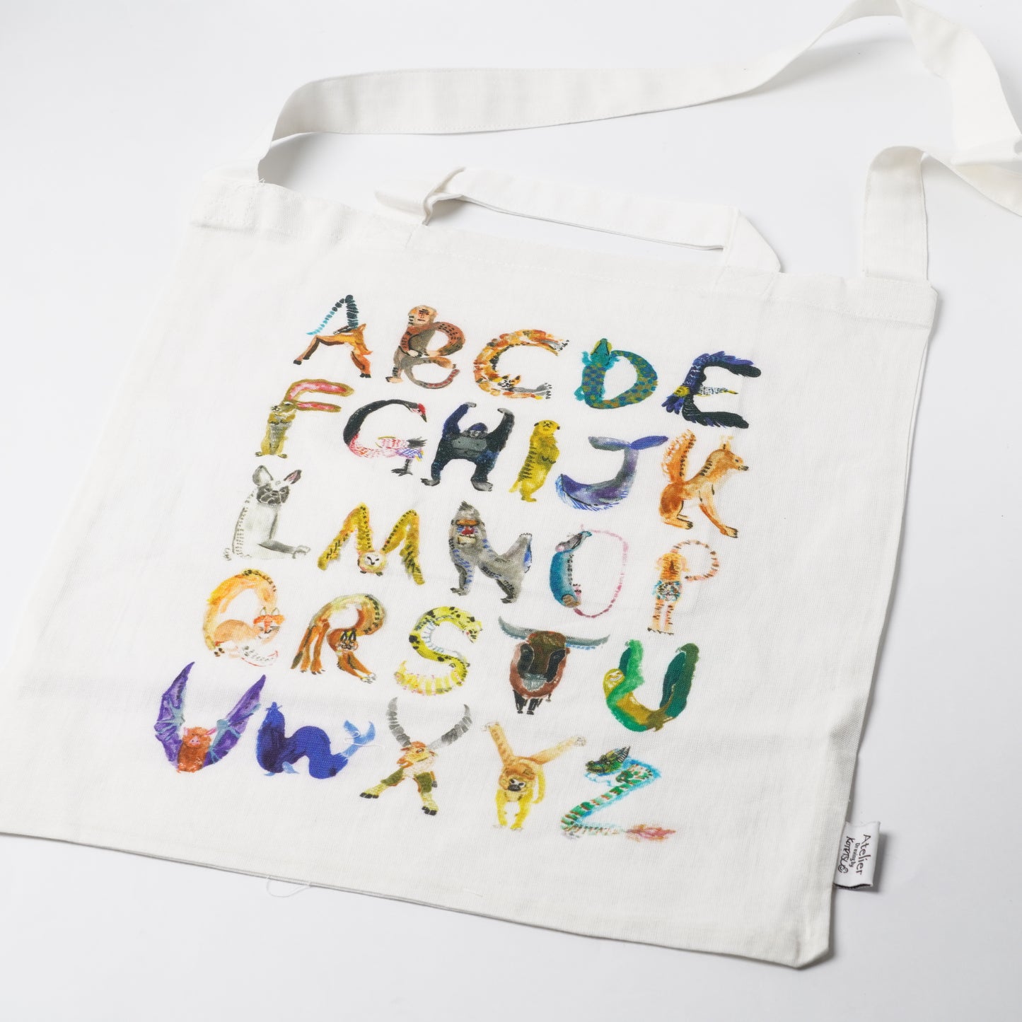 Creer Atelier KOTETSU Cotton Linen Tote Bag - Alphabet