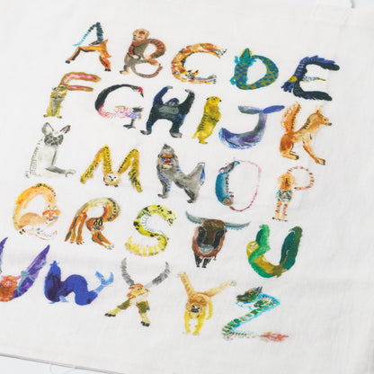 Creer Atelier KOTETSU Cotton Linen Tote Bag - Alphabet