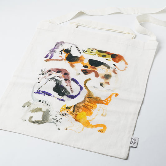 Creer Atelier KOTETSU Cotton Linen Tote Bag - Cat