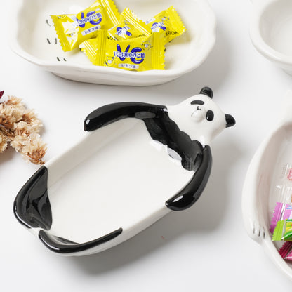Creer Scenery Vase Animal Motif Ceramic Tray - Panda