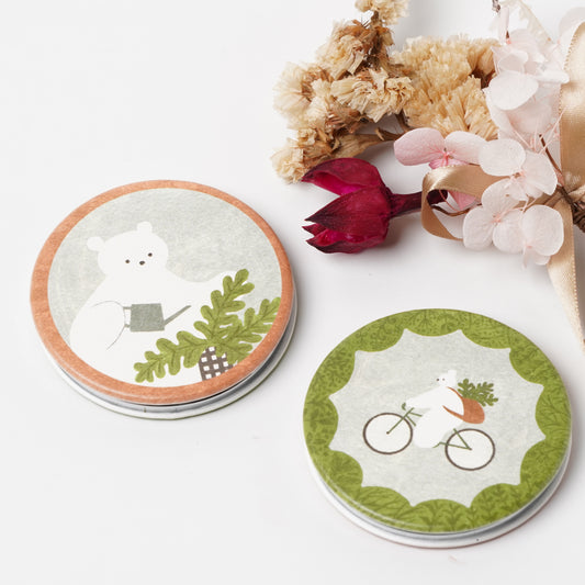 Green Living Compact Mirror - Mariko Fukuoka | cozyca products