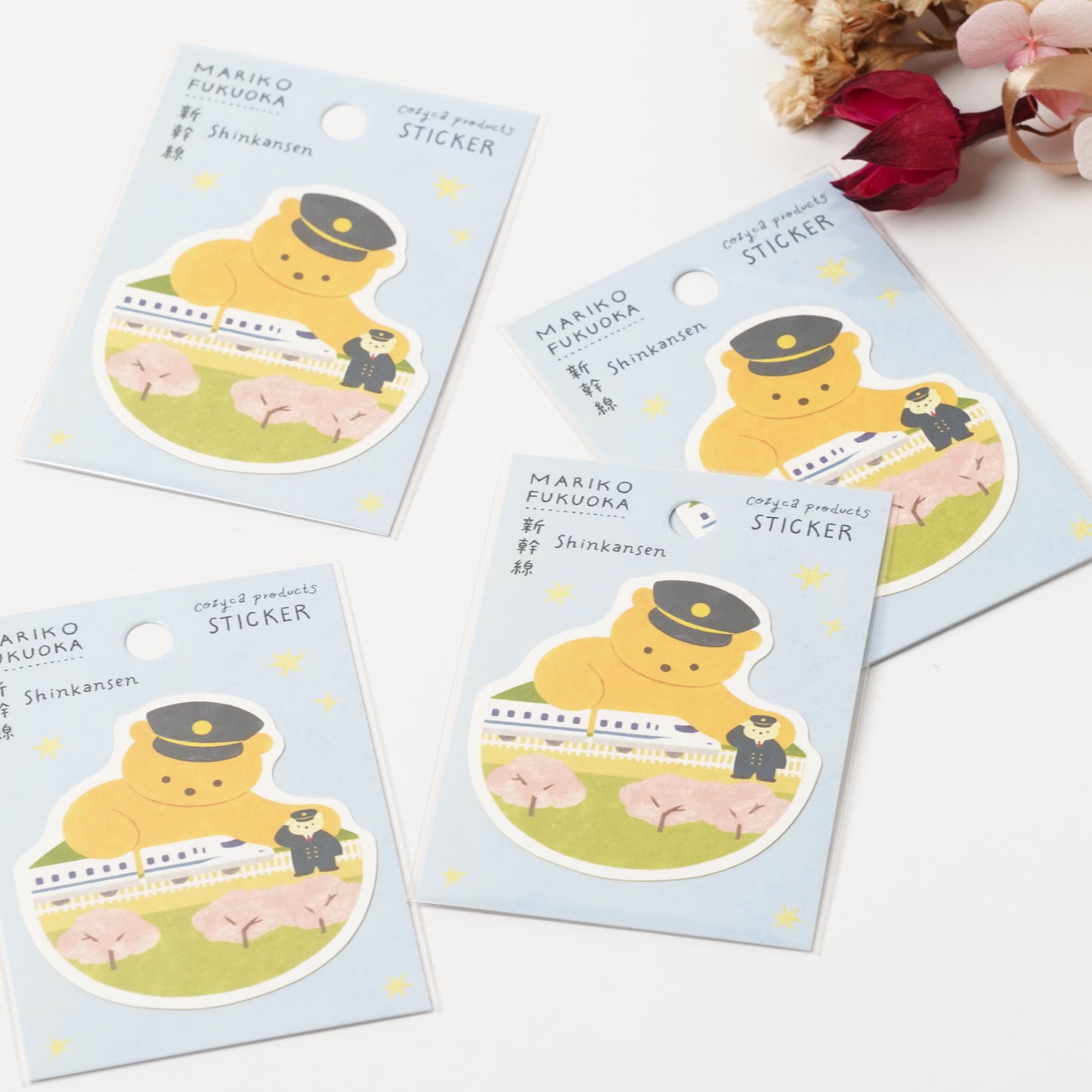 Shinkansen Bear Sticker – Mariko Fukuoka | cozyca products
