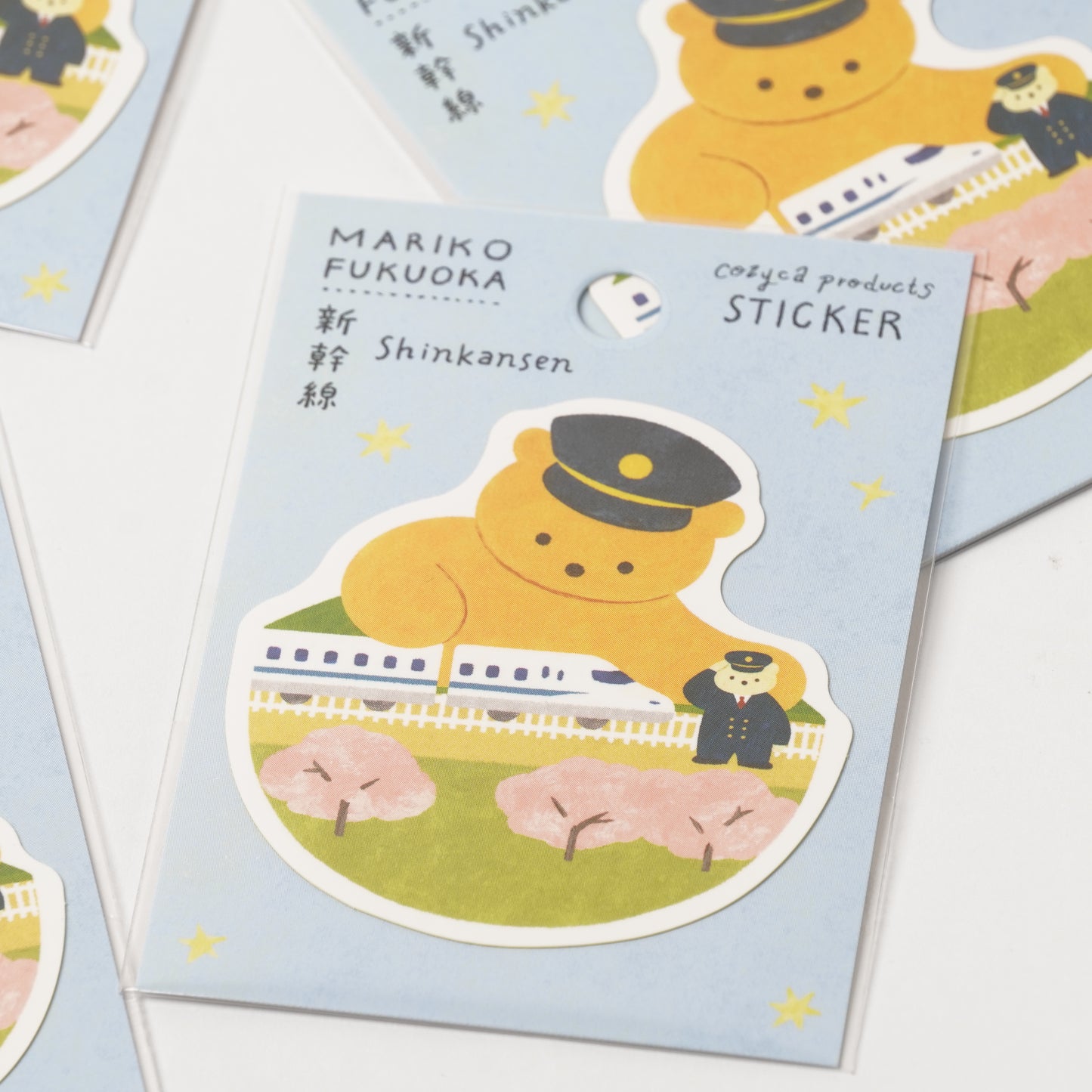 Shinkansen Bear Sticker – Mariko Fukuoka | cozyca products