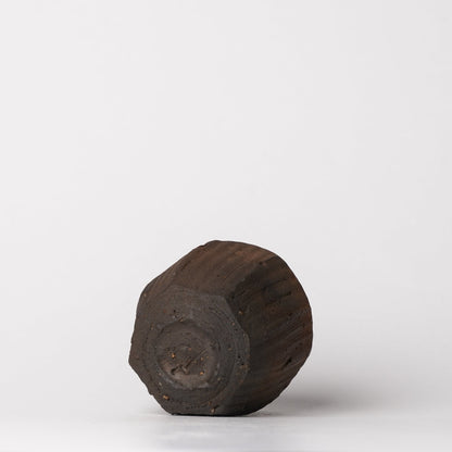 Nobuhito Nakaoka Guinomi Sake Cup Tanka Yakishime with Gold