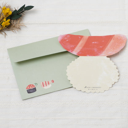 Greeting card delicious food