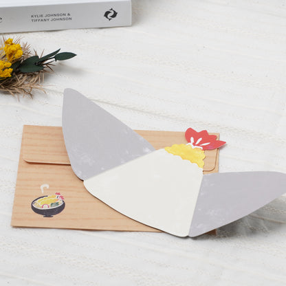 Greeting card delicious food tenmusu