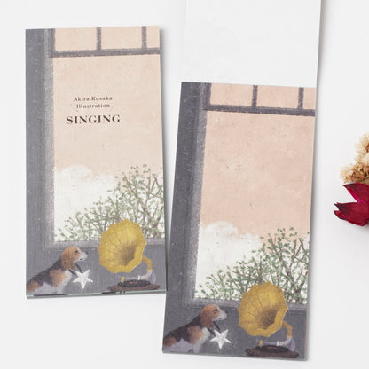 Singing Mini Letter Pad - Akira Kusaka | cozyca products