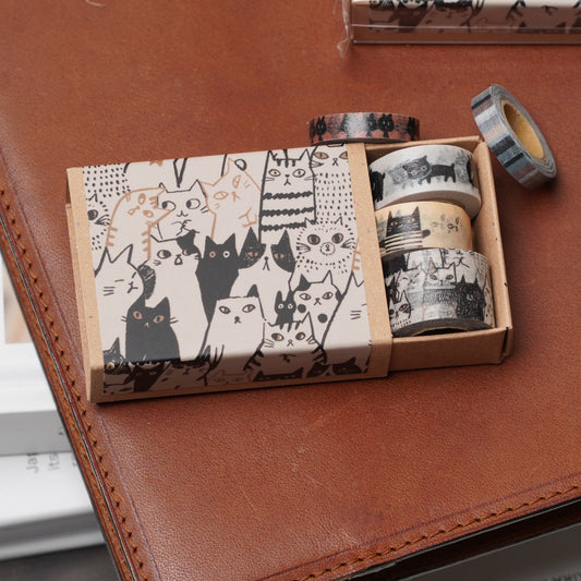 Mini Masking Tape Set Cat - Tape Box by Shinzi Katoh