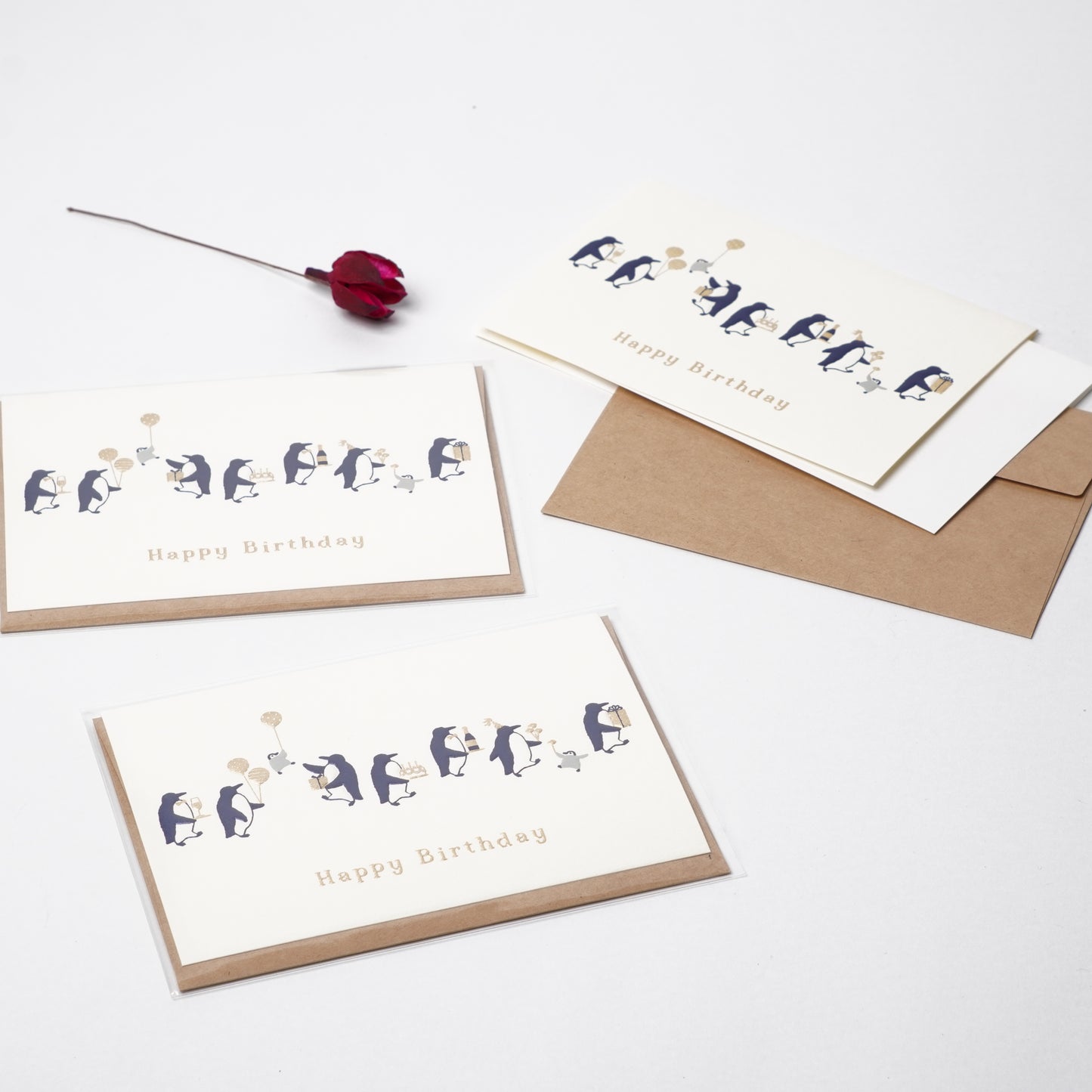 Penguin Birthday Card | Foil & Embossed Greeting Card