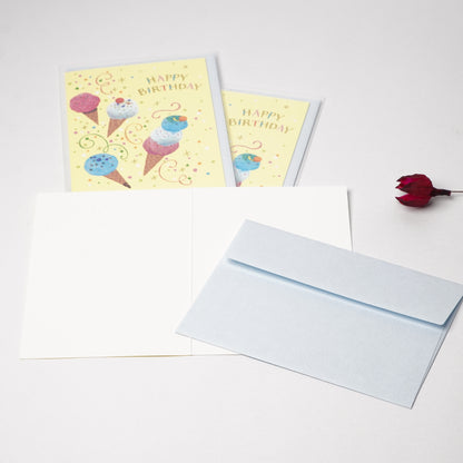 Ice Cream Cone Birthday Card | Glitter, Foil & Embossed
