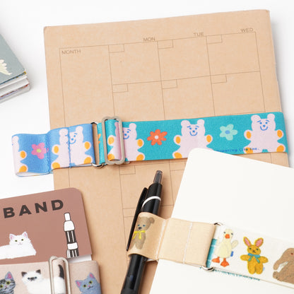 Bear Book Band with Pen Holder