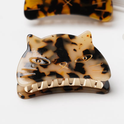 Cat Face Hair Clip – Resin & Metal Alloy