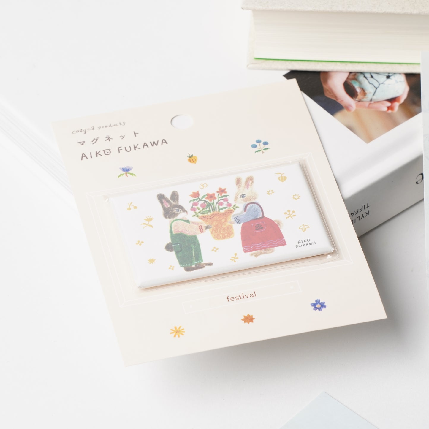Festival Square Magnet by Aiko Fukawa | Cozyca Products