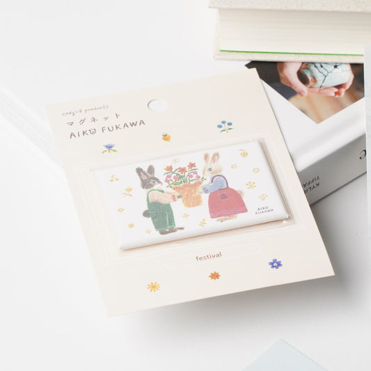 Festival Square Magnet by Aiko Fukawa | Cozyca Products