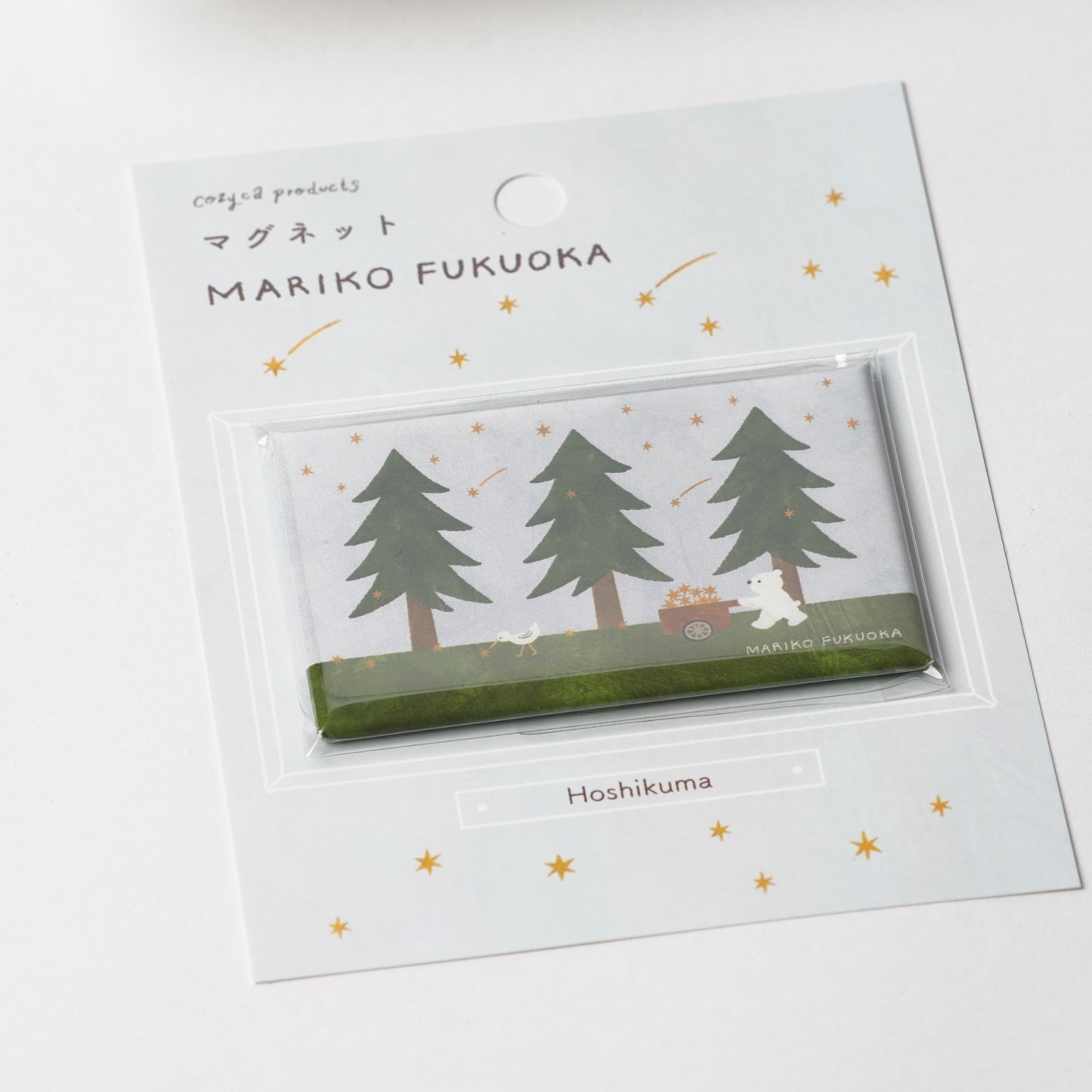 Hoshikuma Square Magnet by Mariko Fukuoka | Cozyca Products