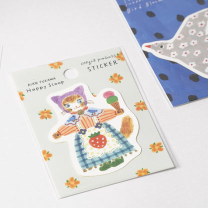 Cat Hugs Sticker by Aiko Fukawa | Cozyca Products