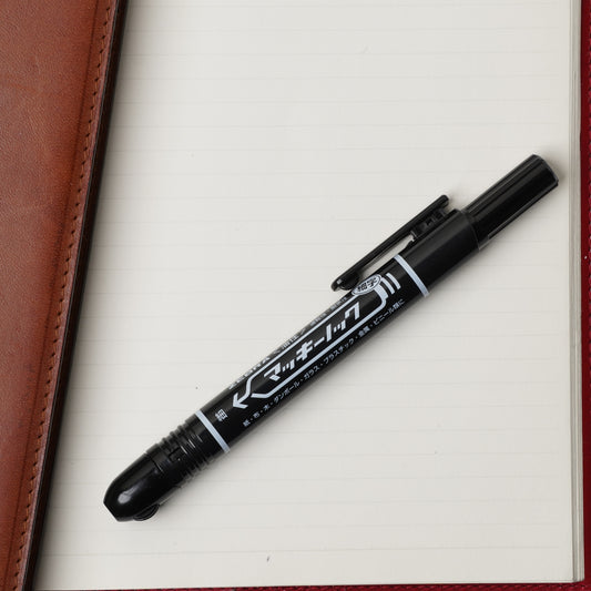 Zebra Mackee Knock Fine Oil-Based Marker - Capless Retractable Permanent Marker