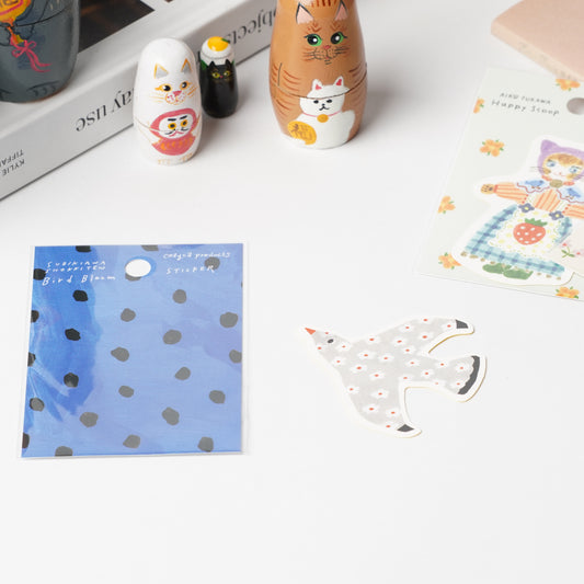 Bird Bloom Sticker by Subikiawa | Cozyca Products