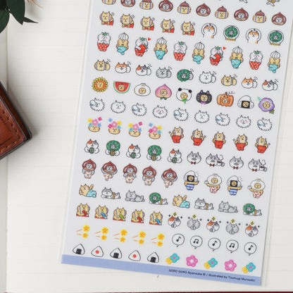 Emoji Sticker Sheet - Gorogoro Nyansuke All Together