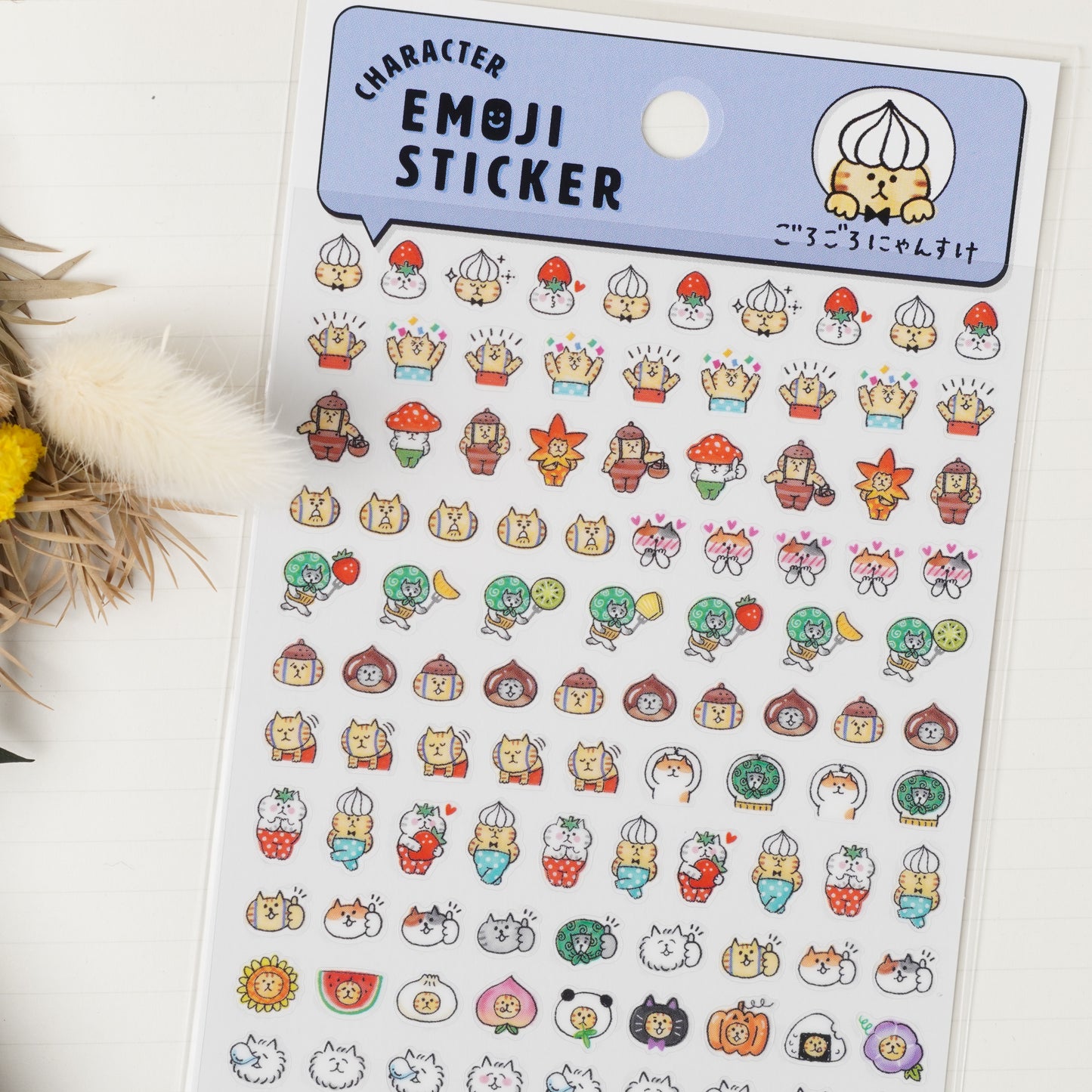 Emoji Sticker Sheet - Gorogoro Nyansuke All Together