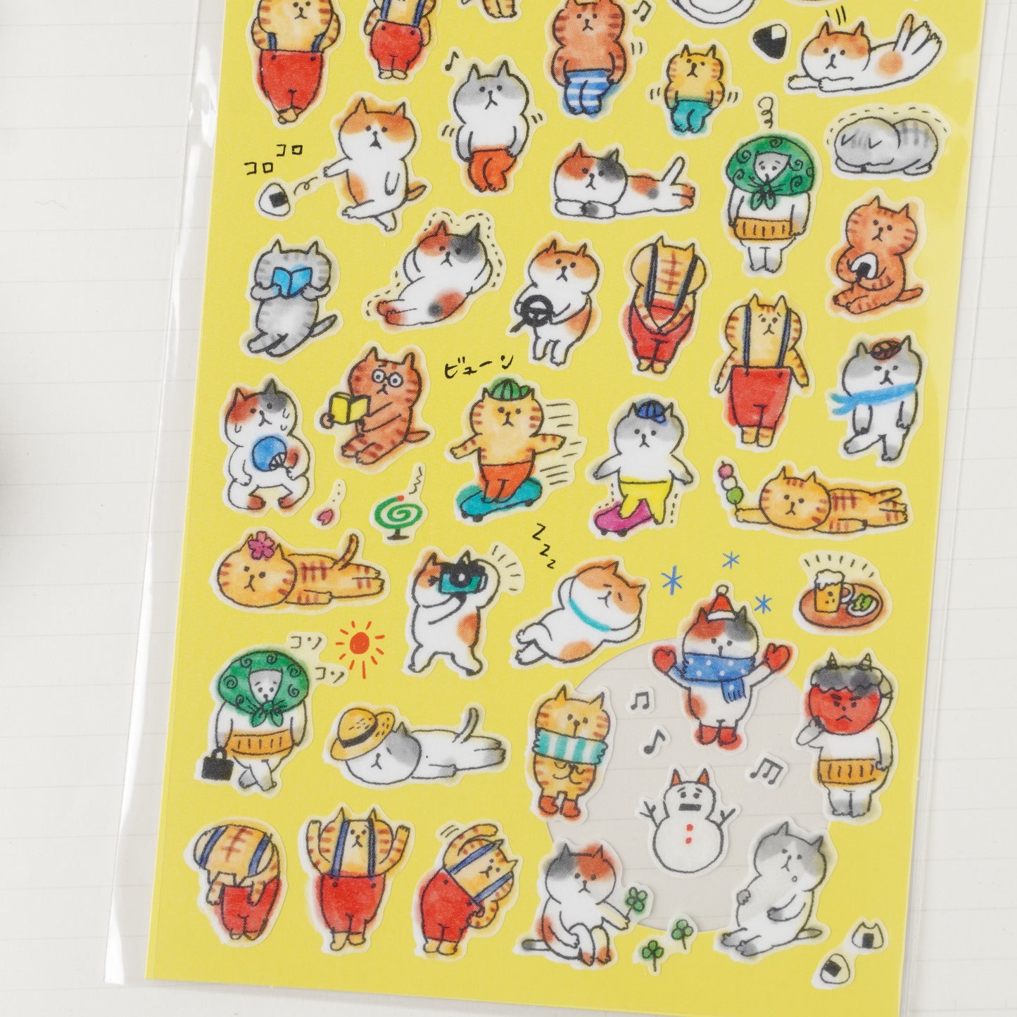 Flat Sticker Sheet - Gorogoro Nyansuke Petit Stickers