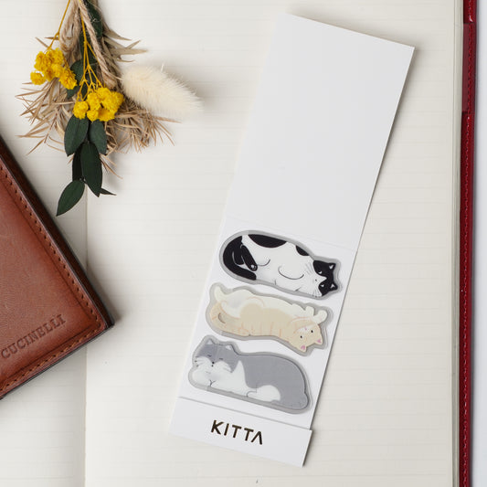 KITTA Clear Masking Tape – Cat Design | Portable & Pre-Cut Transparent Tape
