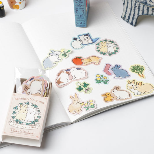 Everyday with Bunnies Flake Stickers in Matchbox