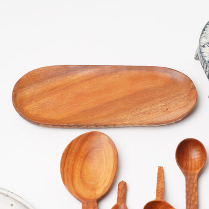 neem Long Wooden Serving Plate