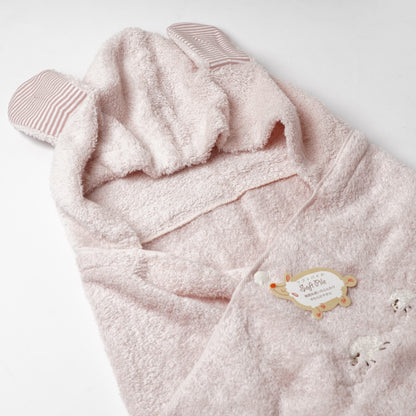 KONTEX MERINGUE Hooded Baby Bath Towel - Soft Cotton Baby Wrap Made in Japan