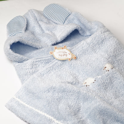 KONTEX MERINGUE Hooded Baby Bath Towel - Soft Cotton Baby Wrap Made in Japan