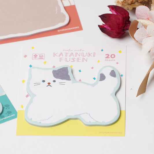 Watashi Biyori Die-Cut Sticky Notes - Fluffy Cat