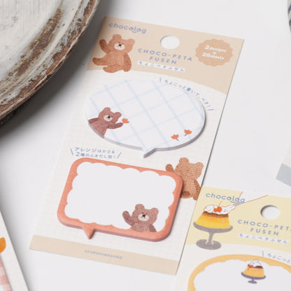 Choco Peta Sticky Notes - Bear
