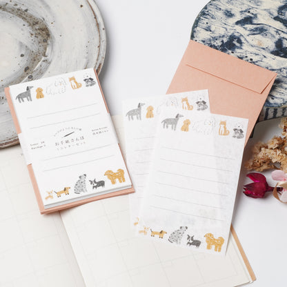 Letter set sanpo dog