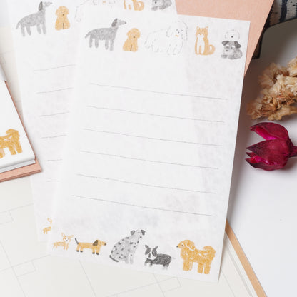 Letter set sanpo dog