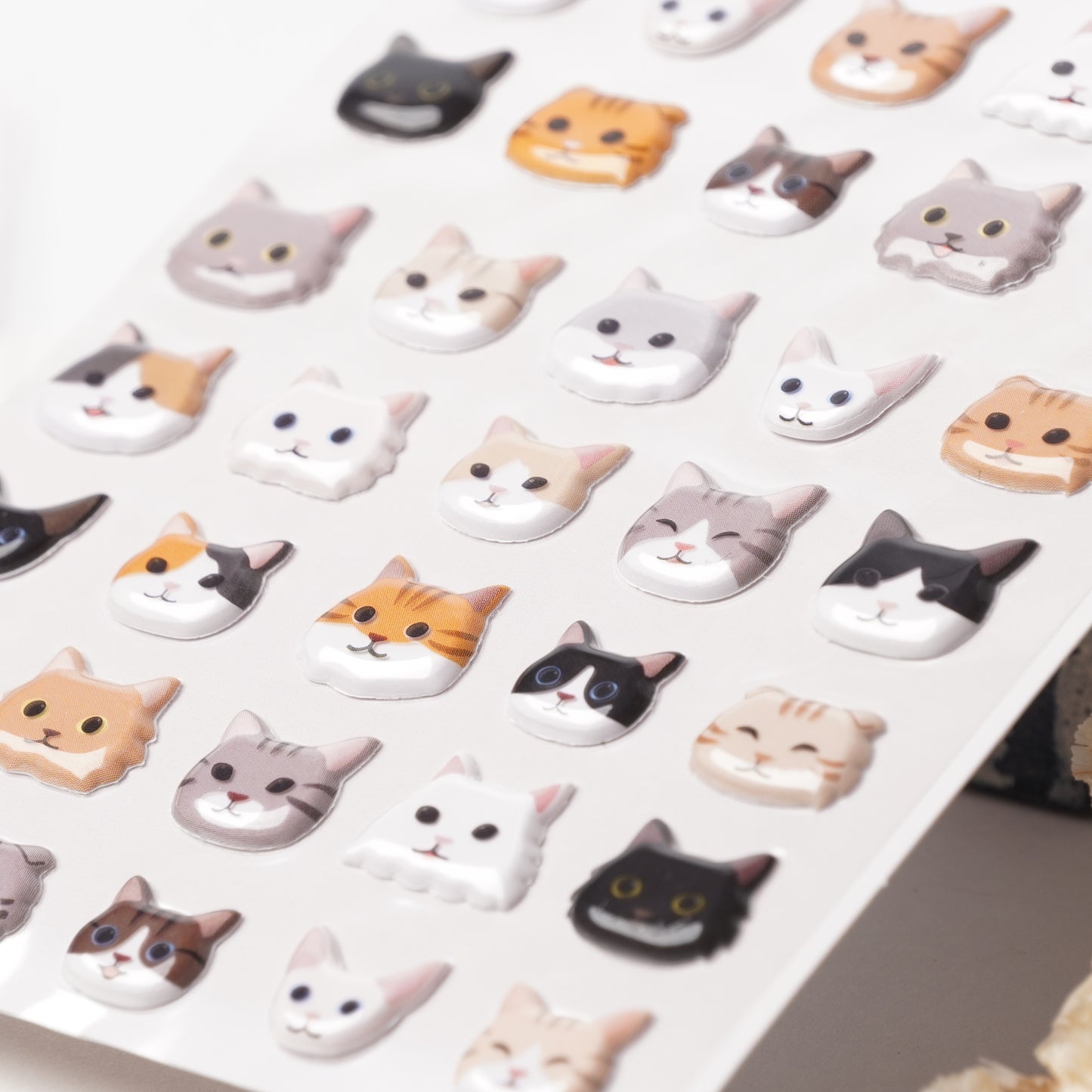 3D Cat Sticker Sheet