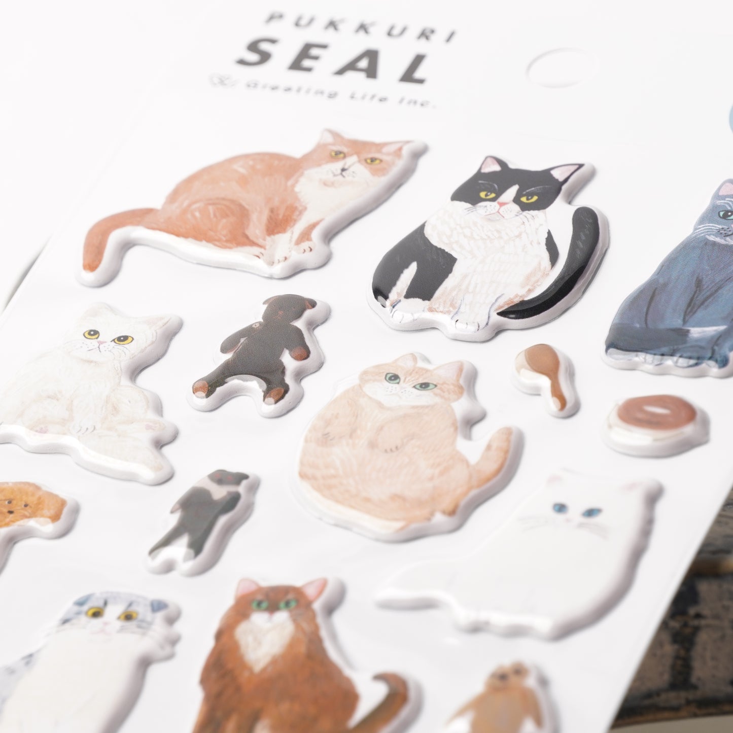 Cat & Hand Puffy Stickers by Kahoko Sodeyama