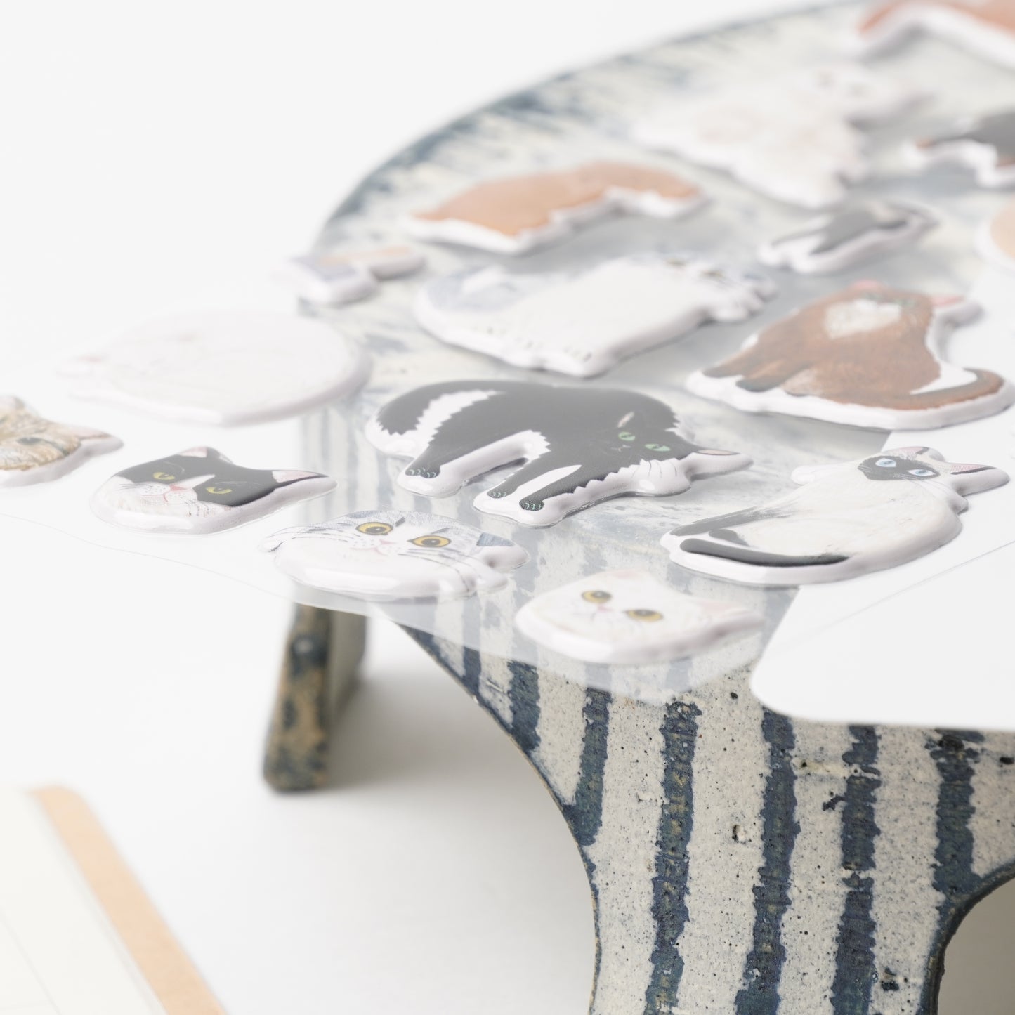 Cat & Hand Puffy Stickers by Kahoko Sodeyama