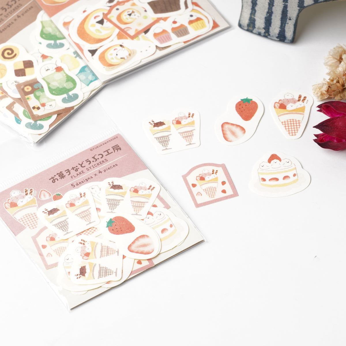 Okashi na Doubutsu Kobo Washi Flake Stickers - Bird