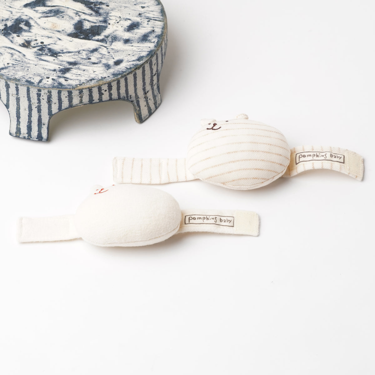 Organic Cotton Baby Rattle Wrist & Ankle Toy