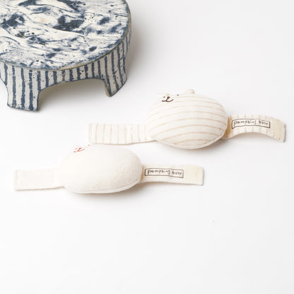 Organic Cotton Baby Rattle Wrist & Ankle Toy