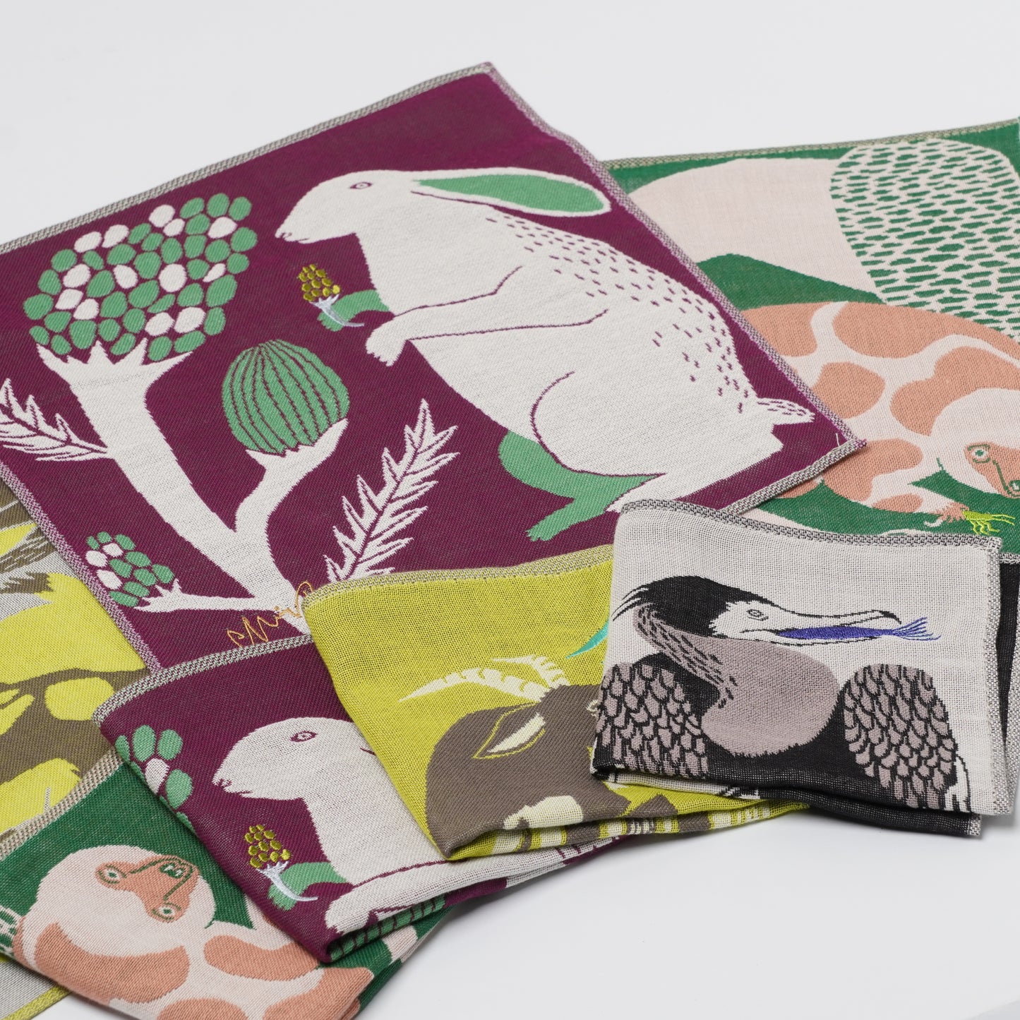 moritaMiW Gauze Handkerchief - 3-Ply Cotton, Embroidered Cuscus