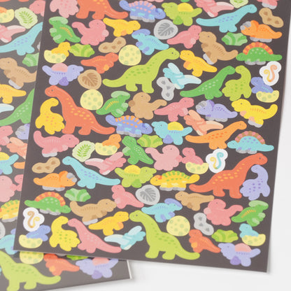 Dinosaur Circle Stickers Sheet