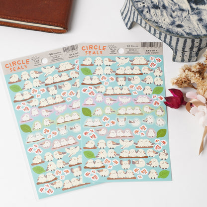 Shimaenaga Circle Stickers Sheet