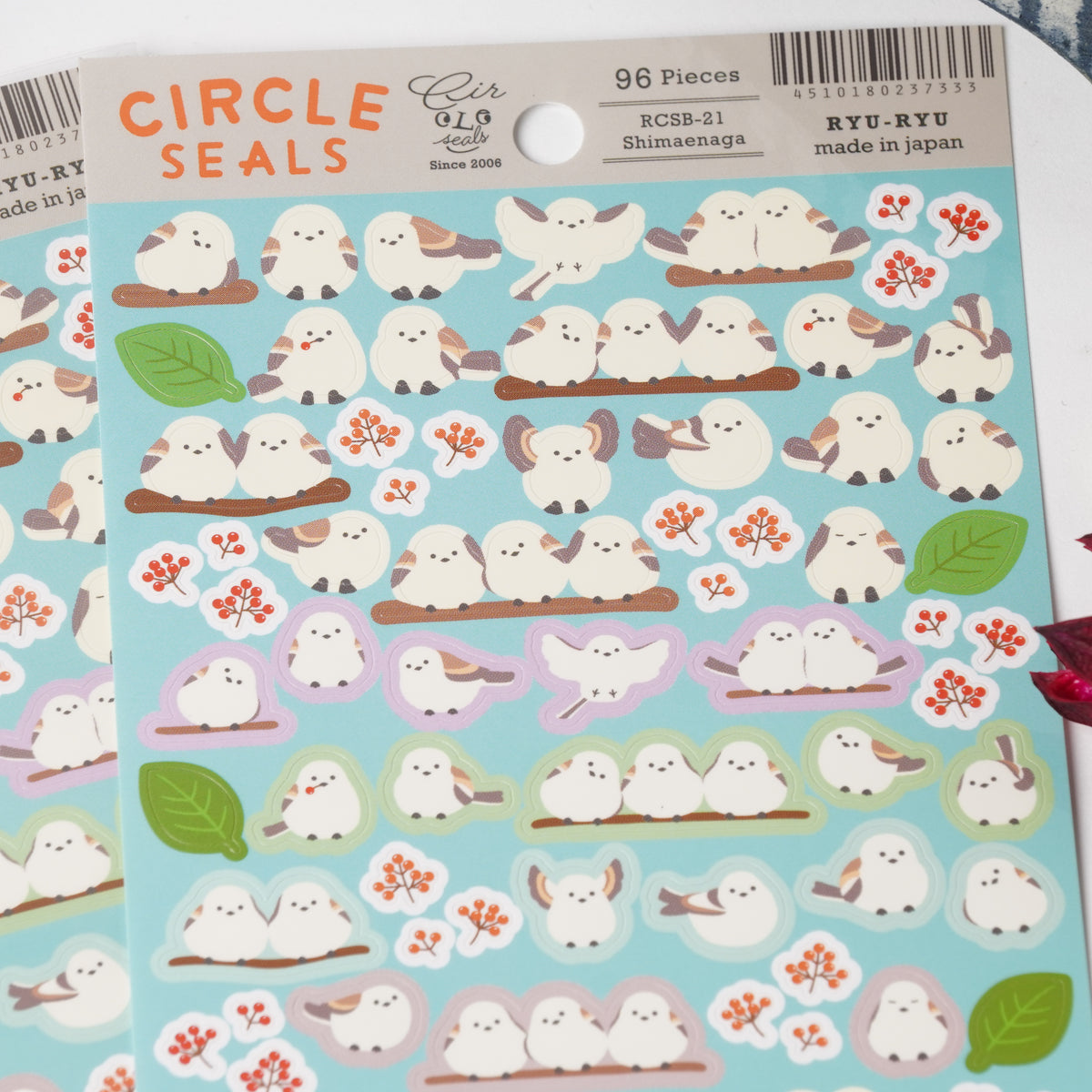 Shimaenaga Circle Stickers Sheet