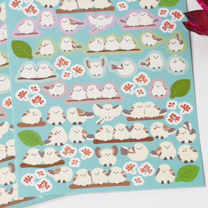 Shimaenaga Circle Stickers Sheet
